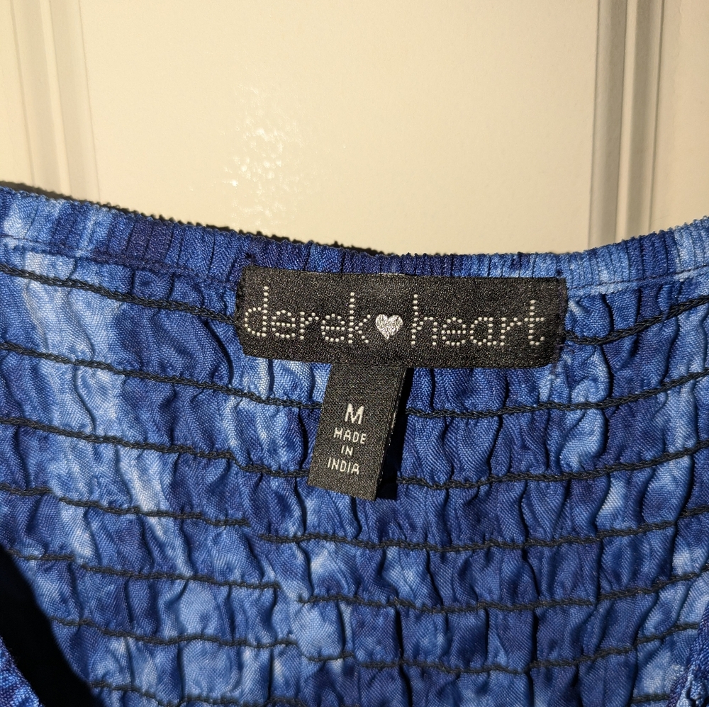 Derek Heart Blue Tie-Dye Women's One Piece Pant Suit - Picture 2 of 5